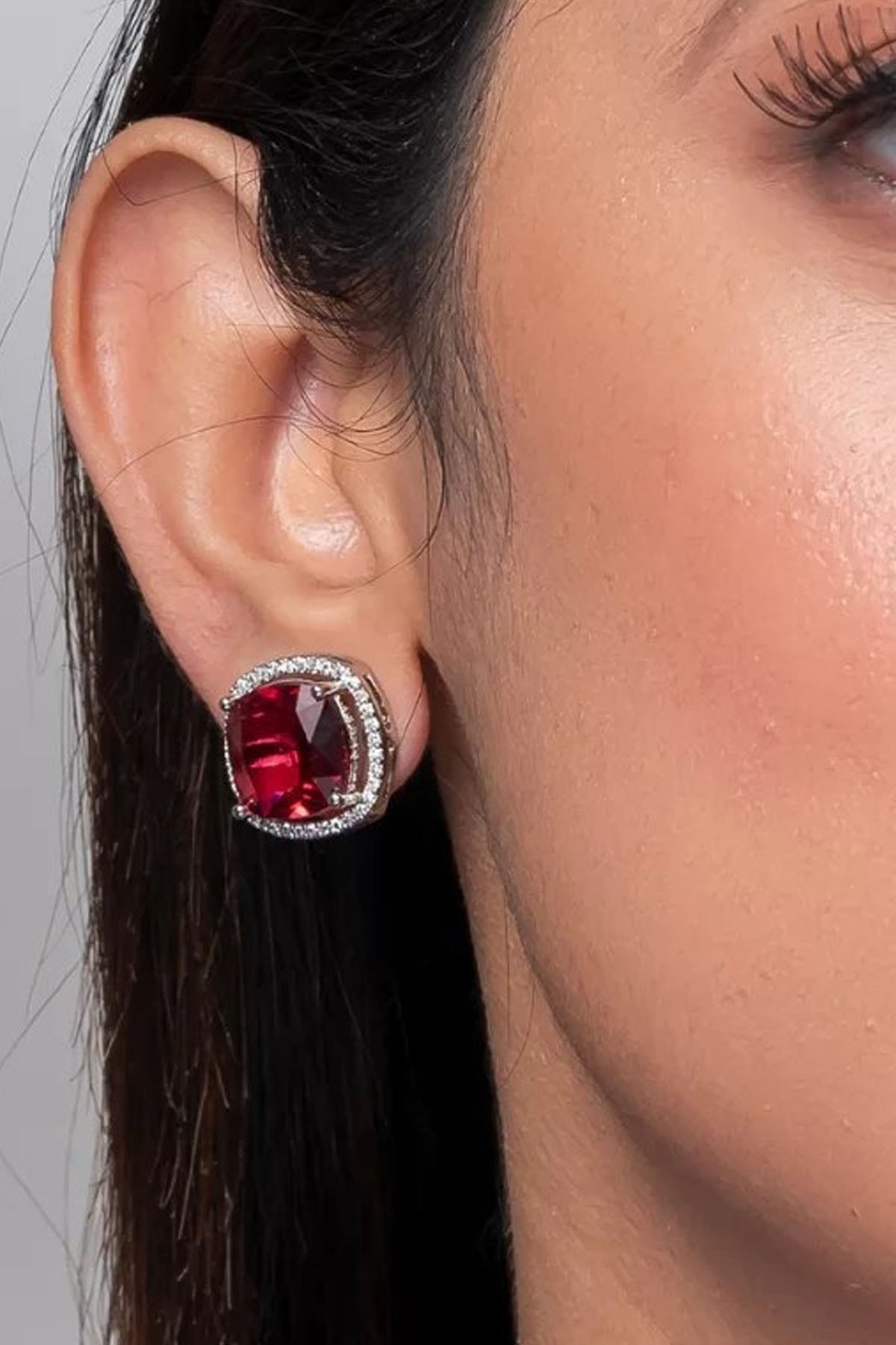 Red Square American Diamond of Brand Putstyle Available online at ScrollnShops